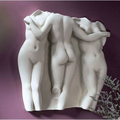 The Three Graces Hellinistic Wall Fragment Hanging Plaque Wall Art Large-Scale   131522357016